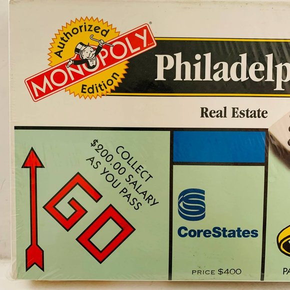 Vintage Monopoly Philadelphia Edition 1996 Board Game Eagles Phillies New Sealed - Picture 3 of 6